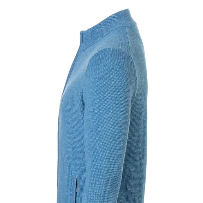 Cardigan Baileys con struttura a zip Turchese
