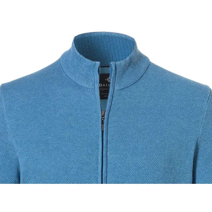 Cardigan Baileys con struttura a zip Turchese