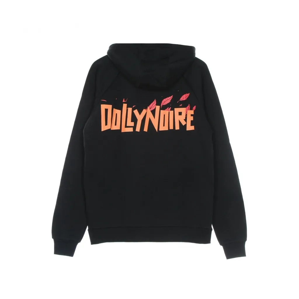 felpa cappuccio uomo logo foglie hoodie BLACK